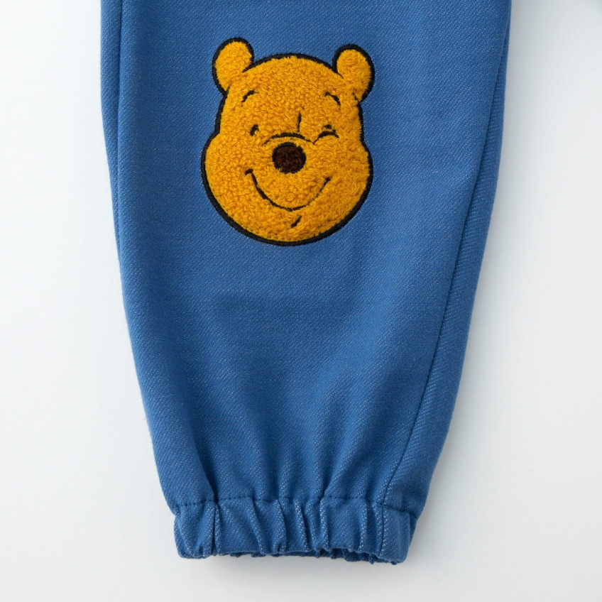 [발주상품] 디즈니 곰돌이푸 & 티거 사가라 자수 데님 니트 팬츠 80~100cm 블루 - 의류 - 하카타몰