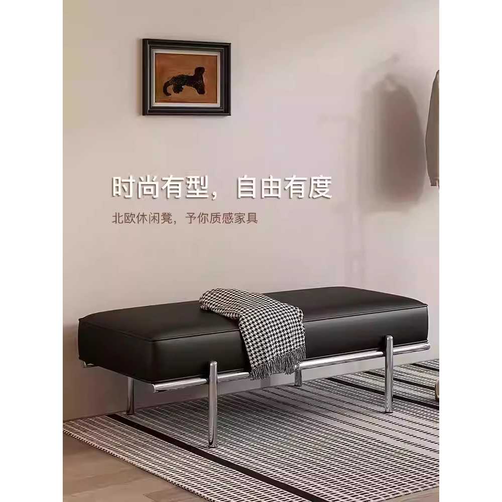 매장 벤치 소파 대기실 신발장 입구 침실 고급 긴 의자 60cm - 상세 이미지 4