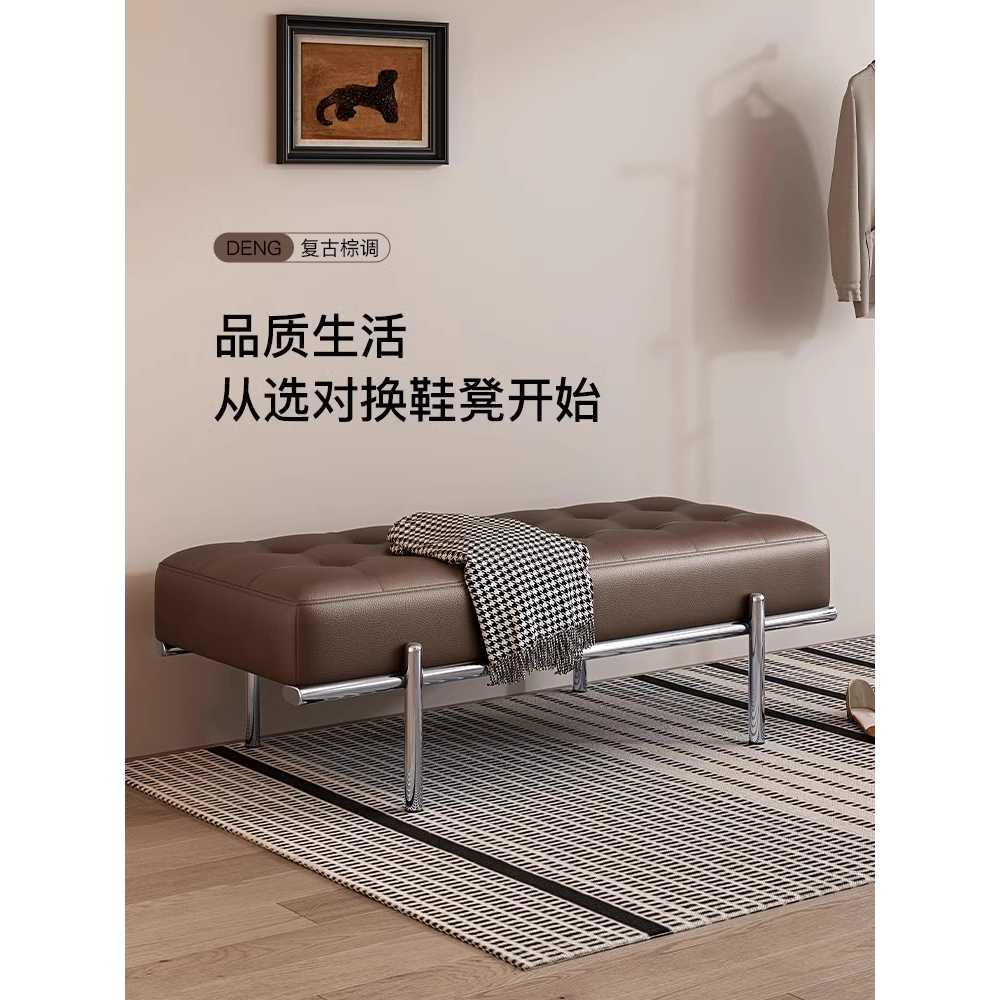 매장 벤치 소파 대기실 신발장 입구 침실 고급 긴 의자 60cm - 상세 이미지 3
