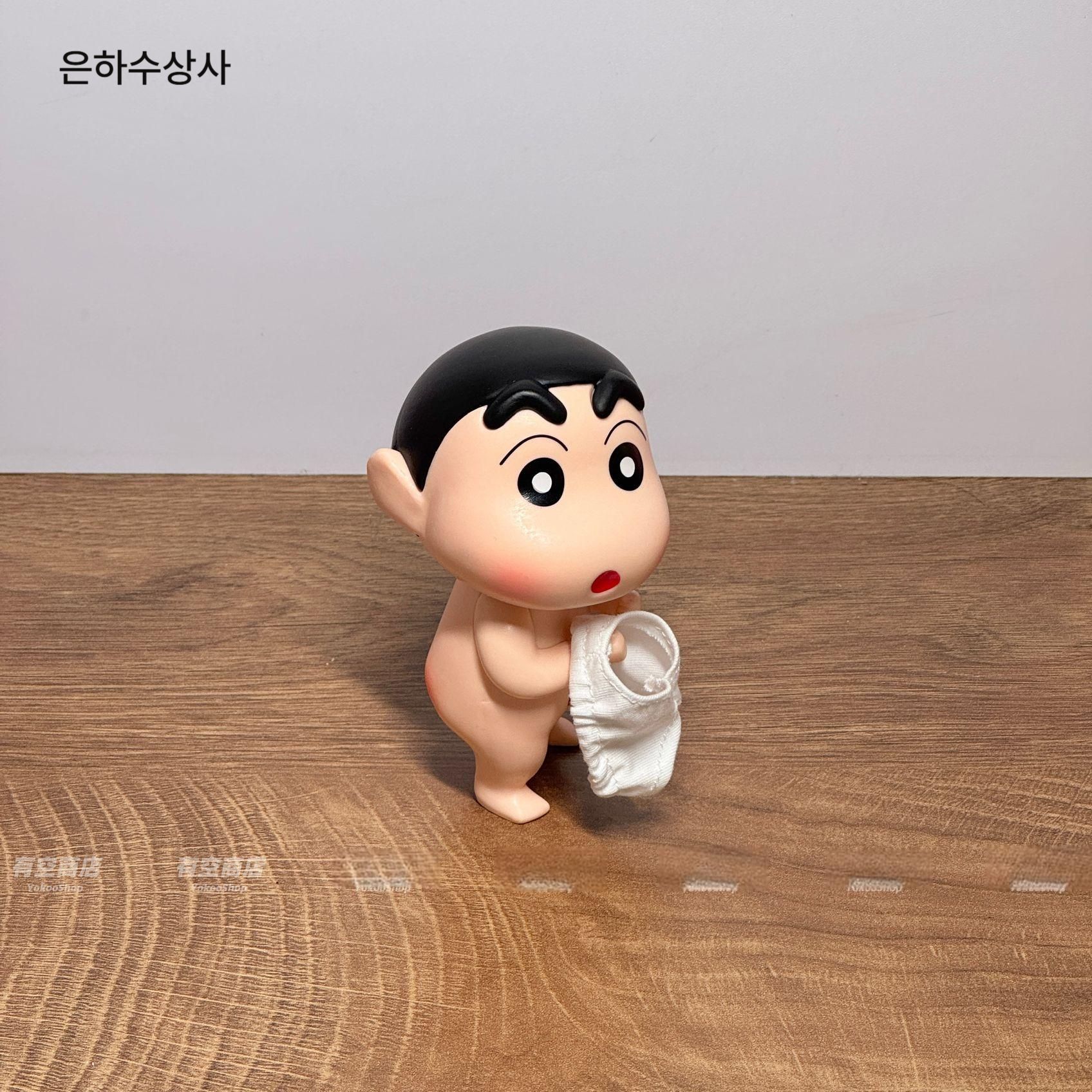 목욕 짱구 피규어 샤워캡 캐릭터 장식 크레용 신짱 인형 미니어처 굿즈 소품 홈데코 욕실 목욕 신 12cm 컬러박스 - 상세 이미지 3