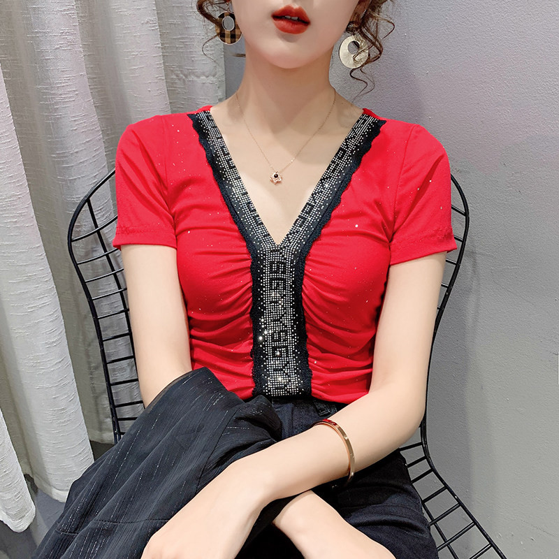 주름 셔링 슬림핏 방송댄스복 라인댄스 상의 사교 라틴 여성 댄스스포츠 줌바복 - 상세 이미지 3