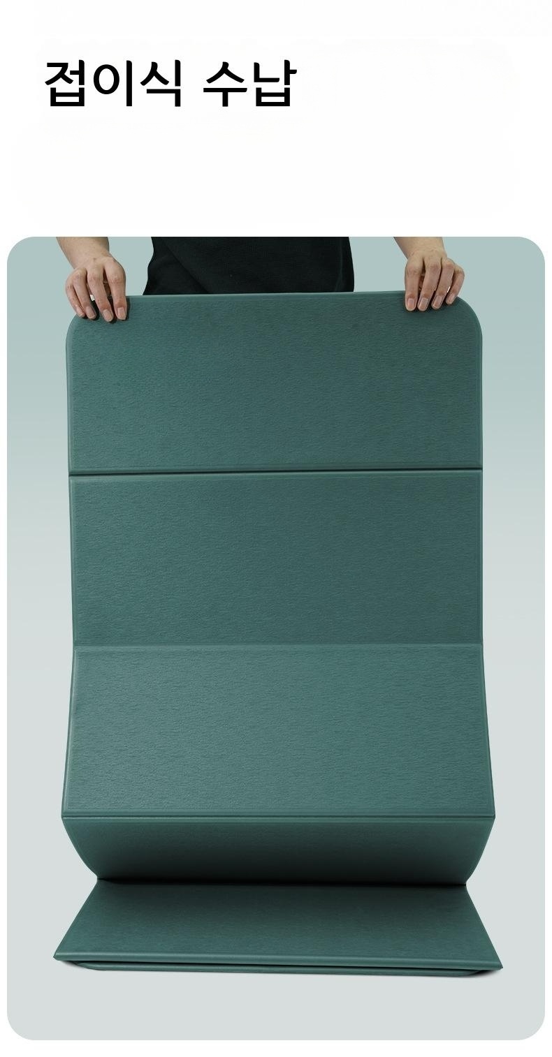 초대형 접이식 요가 매트 방음 충격흡수 논슬립 딥그린 180x61x0.8cm - 상세 이미지 3