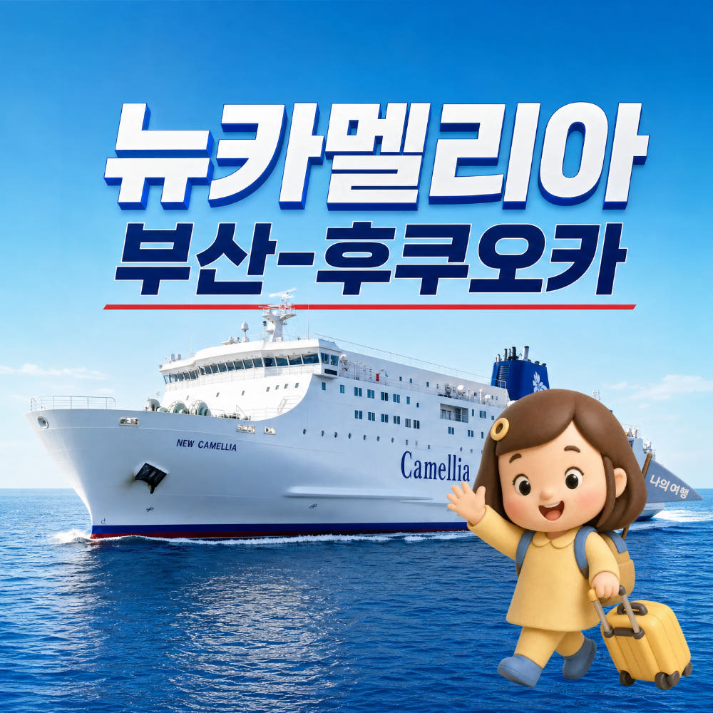 나의여행 부산 후쿠오카 배 뉴카멜리아 배편 예약 왕복 승선권
