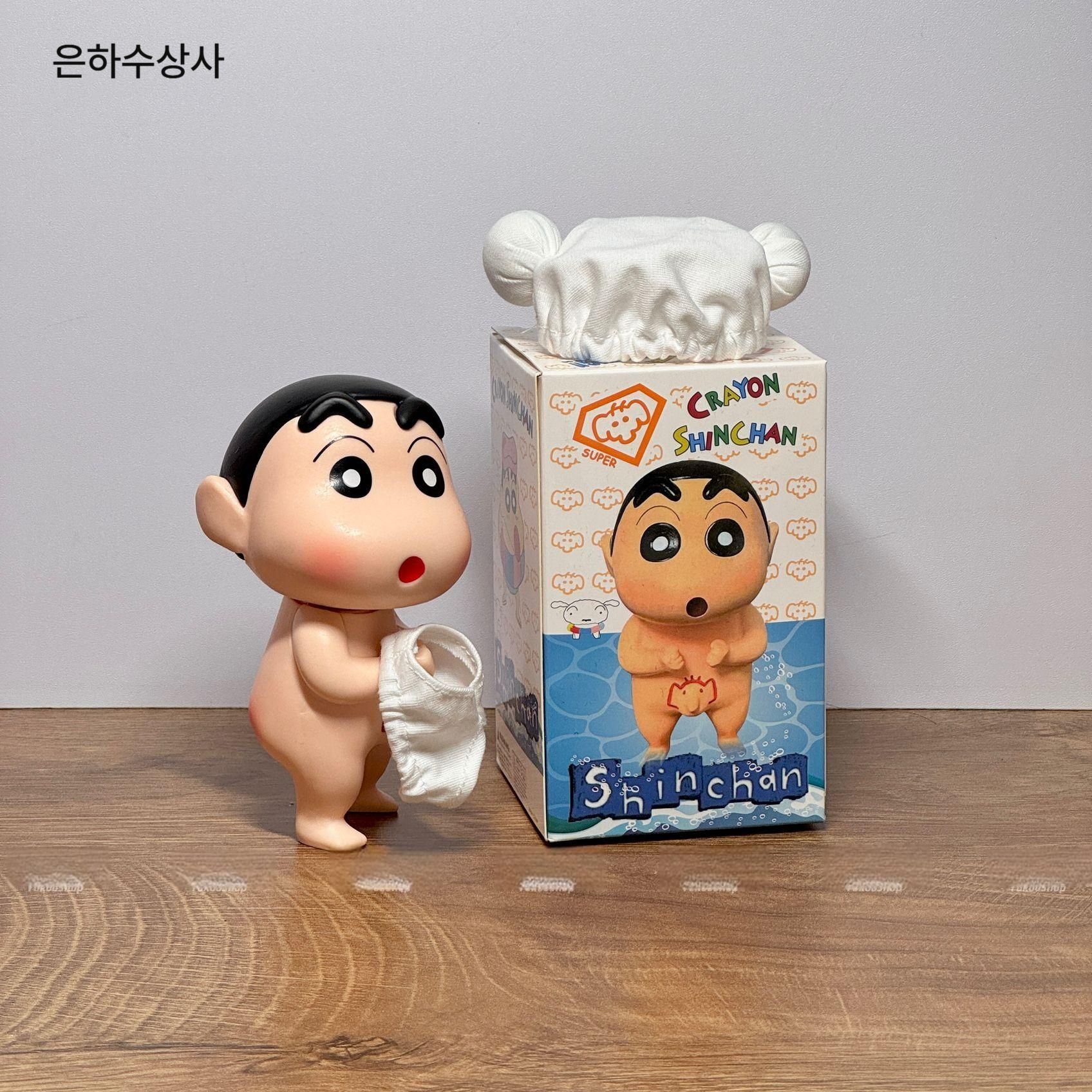 목욕 짱구 피규어 샤워캡 캐릭터 장식 크레용 신짱 인형 미니어처 굿즈 소품 홈데코 욕실 목욕 신 12cm 컬러박스 - 상세 이미지 2