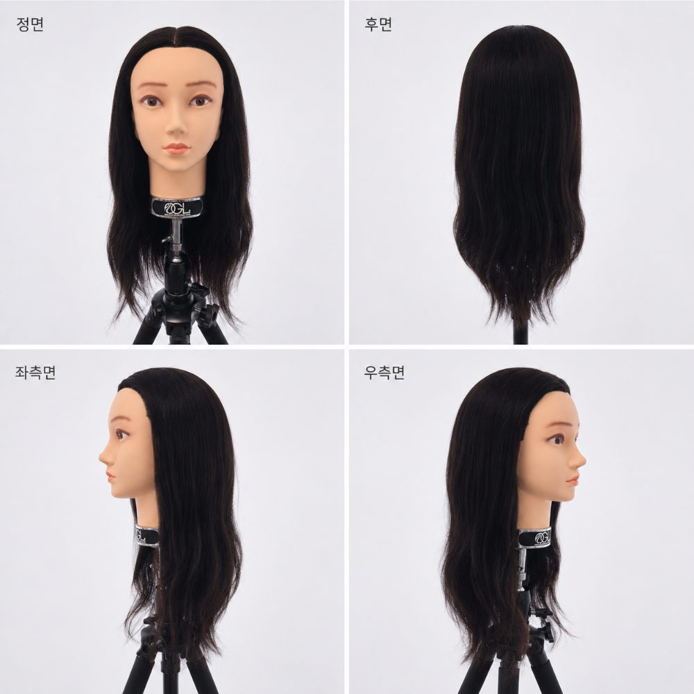 오지엘 블랙라벨 국가고시용 통가발 미용사 100%인모 미용가발 - 상세 이미지 2