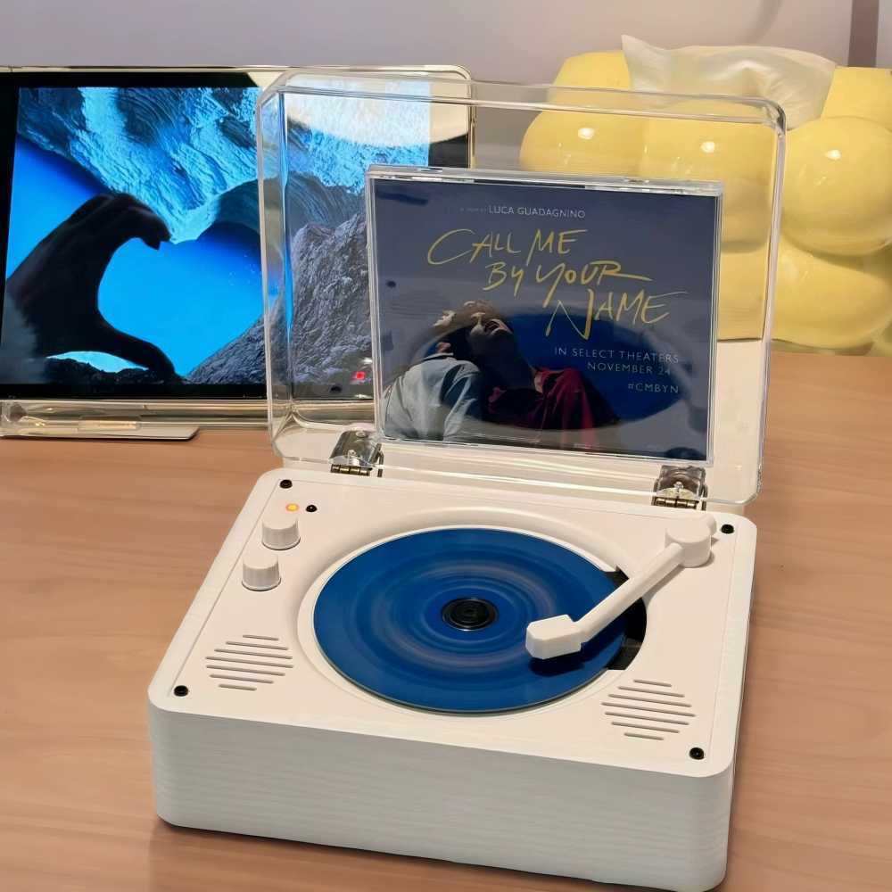 레트로 시디플레이어 블루투스 인테리어 CDP 용품 블루투스 텐테이블 - 상품 이미지