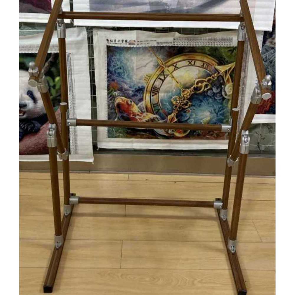 십자수 자수틀 받침대 조절식 목재 프레임 보조 도구 50cm - 상품 이미지
