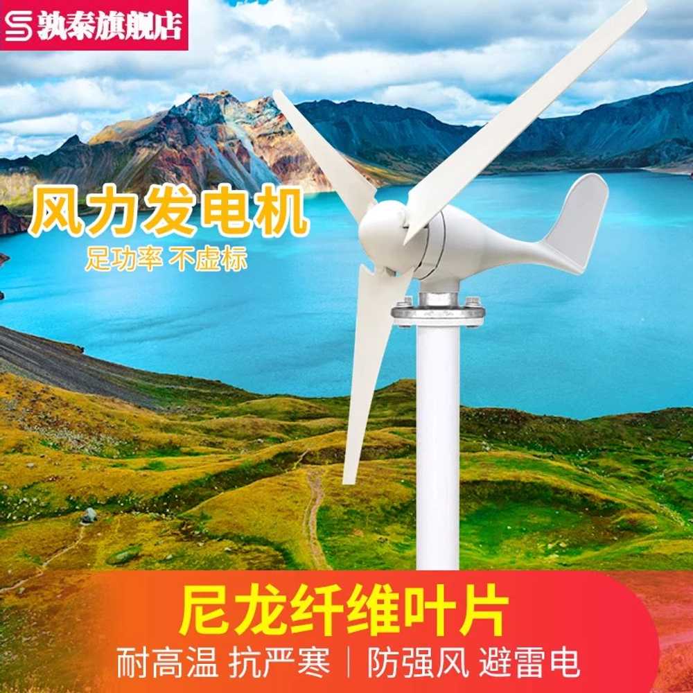 소형풍력발전기 가정용 발전 풍차 수직 터빈 풍력기 300W 3잎 - 상세 이미지 2