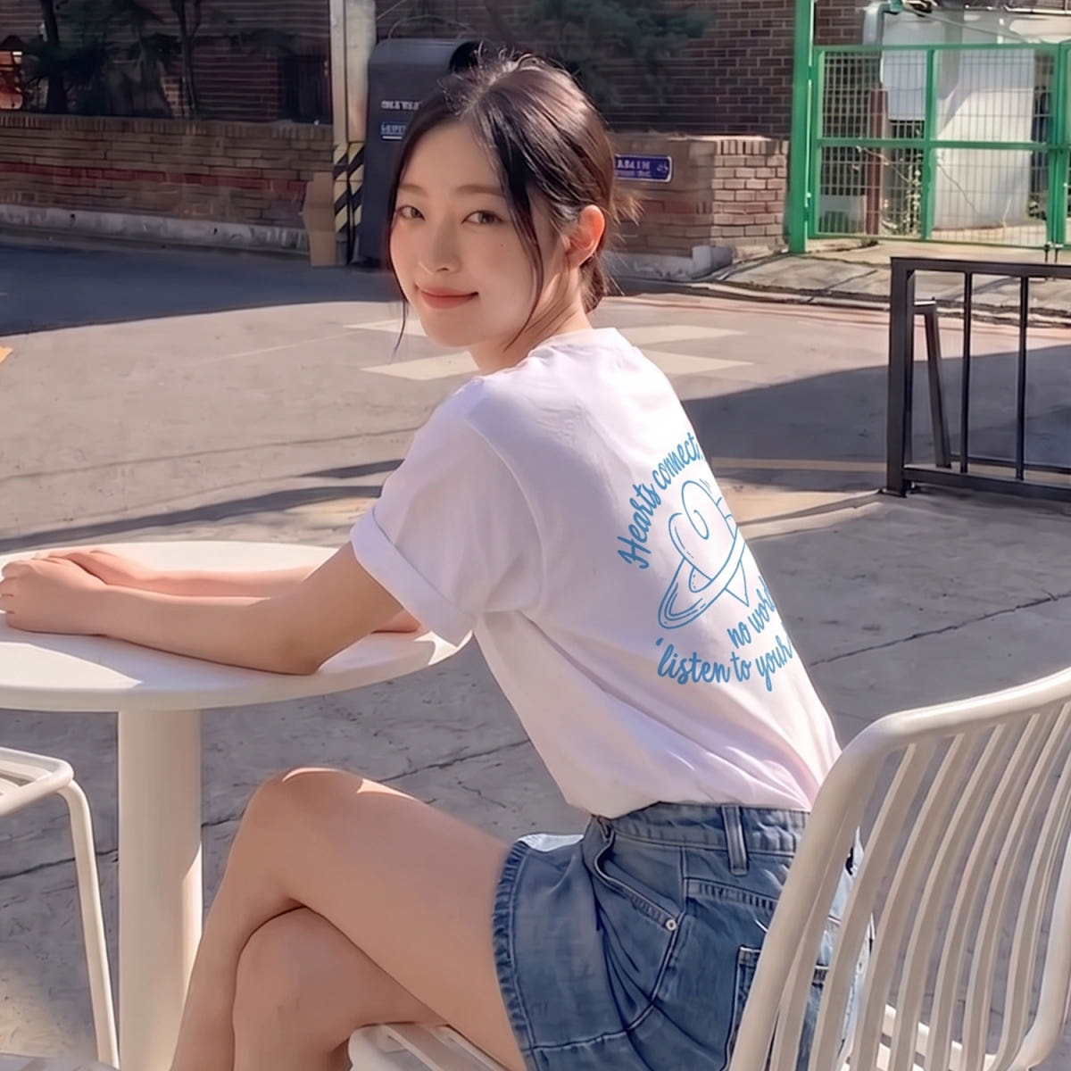 제로스트릿 [N배송][제로스트릿][2컬러] 하트 스페이스 반팔 티셔츠 HEART SPACE SHORT SLEEVE T-SHIRT