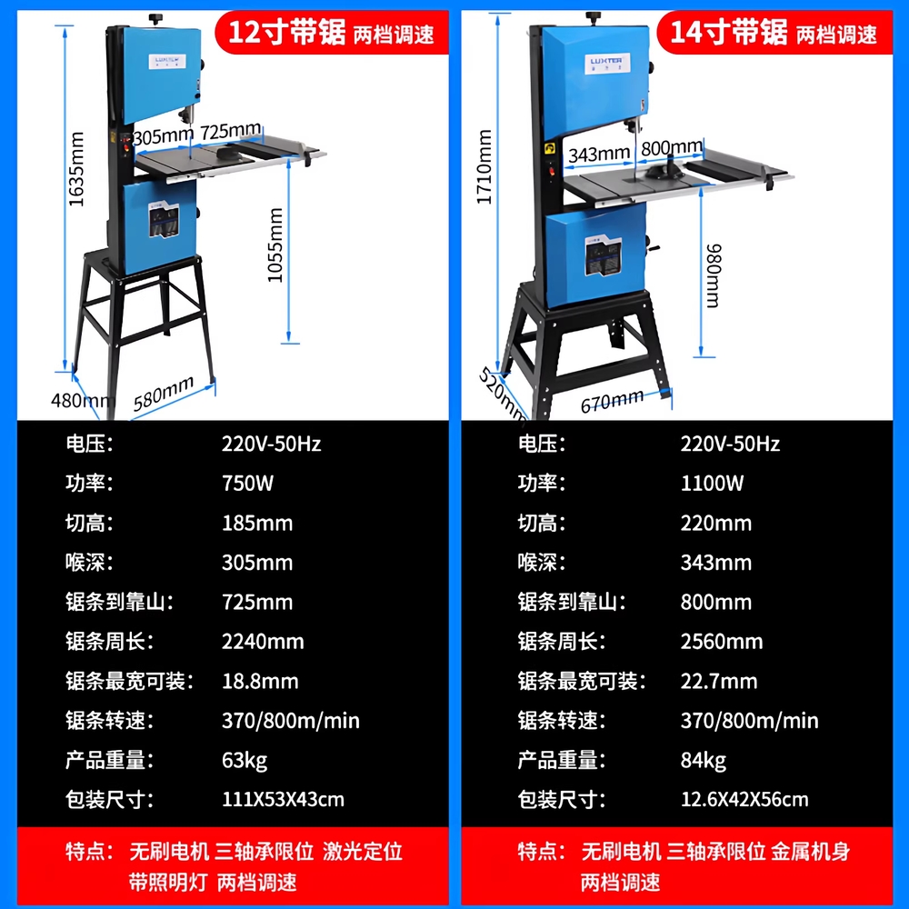 목공 띠톱 스크롤쏘 탁상 테이블톱 용품 고정 실톱 절단기 350W - 상세 이미지 4