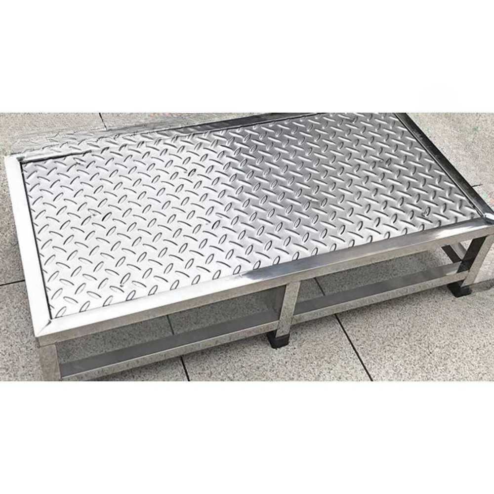 대형 작업대 발판 산업용 스텐 미끄럼방지 플랫폼 100x30x15cm - 메인 이미지