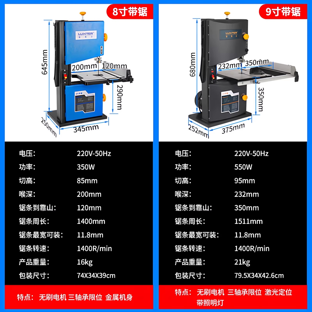 목공 띠톱 스크롤쏘 탁상 테이블톱 용품 고정 실톱 절단기 350W - 상세 이미지 3