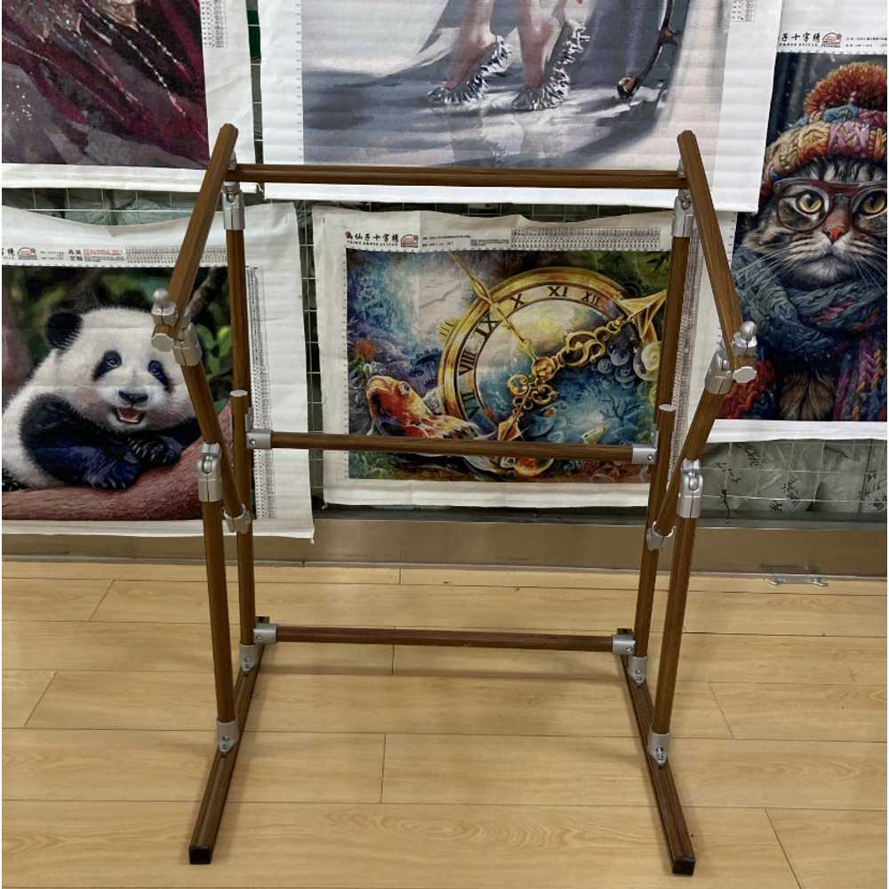 십자수 자수틀 받침대 조절식 목재 프레임 보조 도구 50cm - 상세 이미지 3