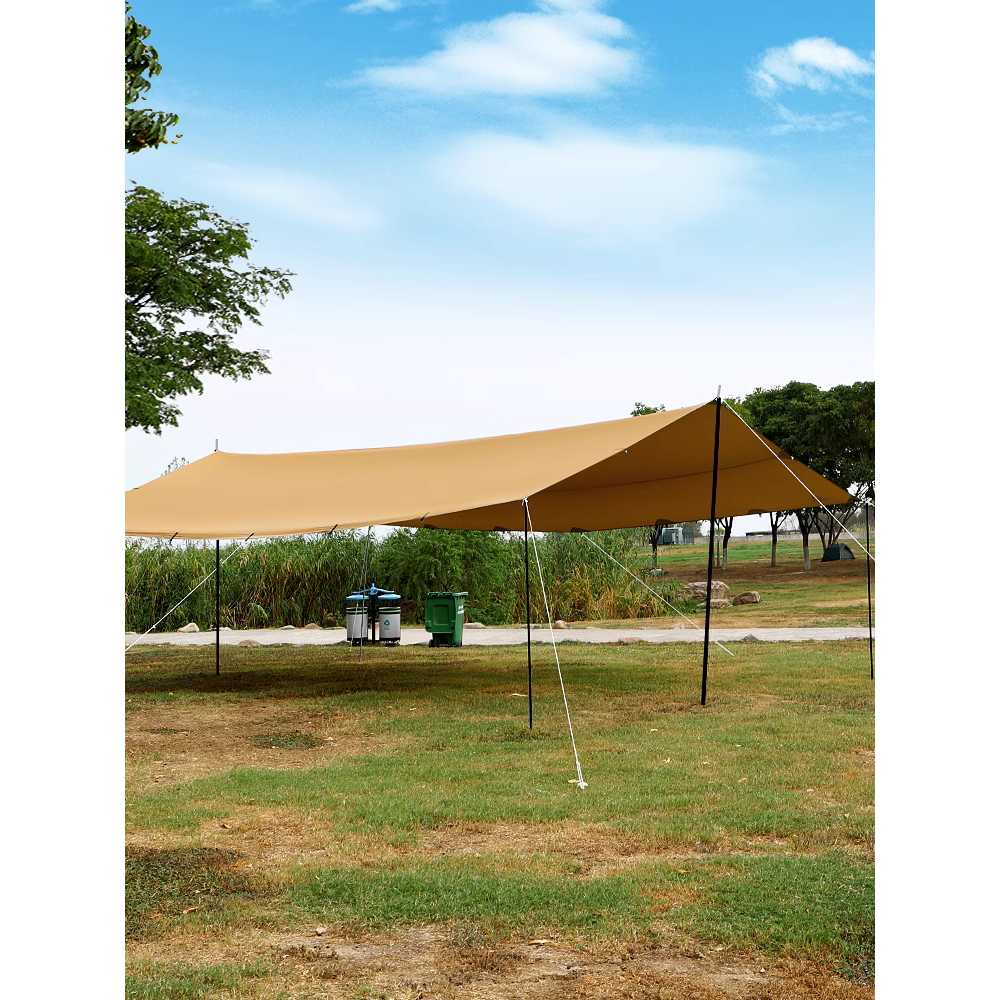 캠핑 코팅 타프 야외 특대형 선쉐이드 캐노피 천막 6x8m 이미지 6