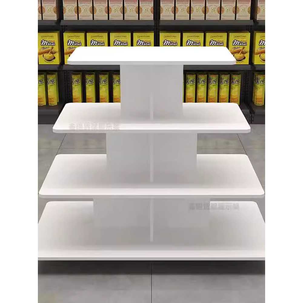 원형 매대 진열대 마트 약국 음료 디스플레이 선반 1m 3단 85cm - 상세 이미지 2