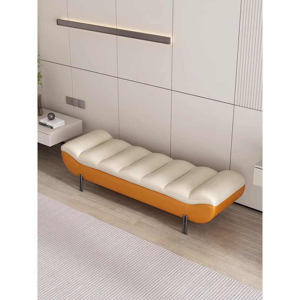 베드 스툴 엔틱 침대 침실 용품 긴 옆 인테리어용 소파 벤치 120cm 이미지 6
