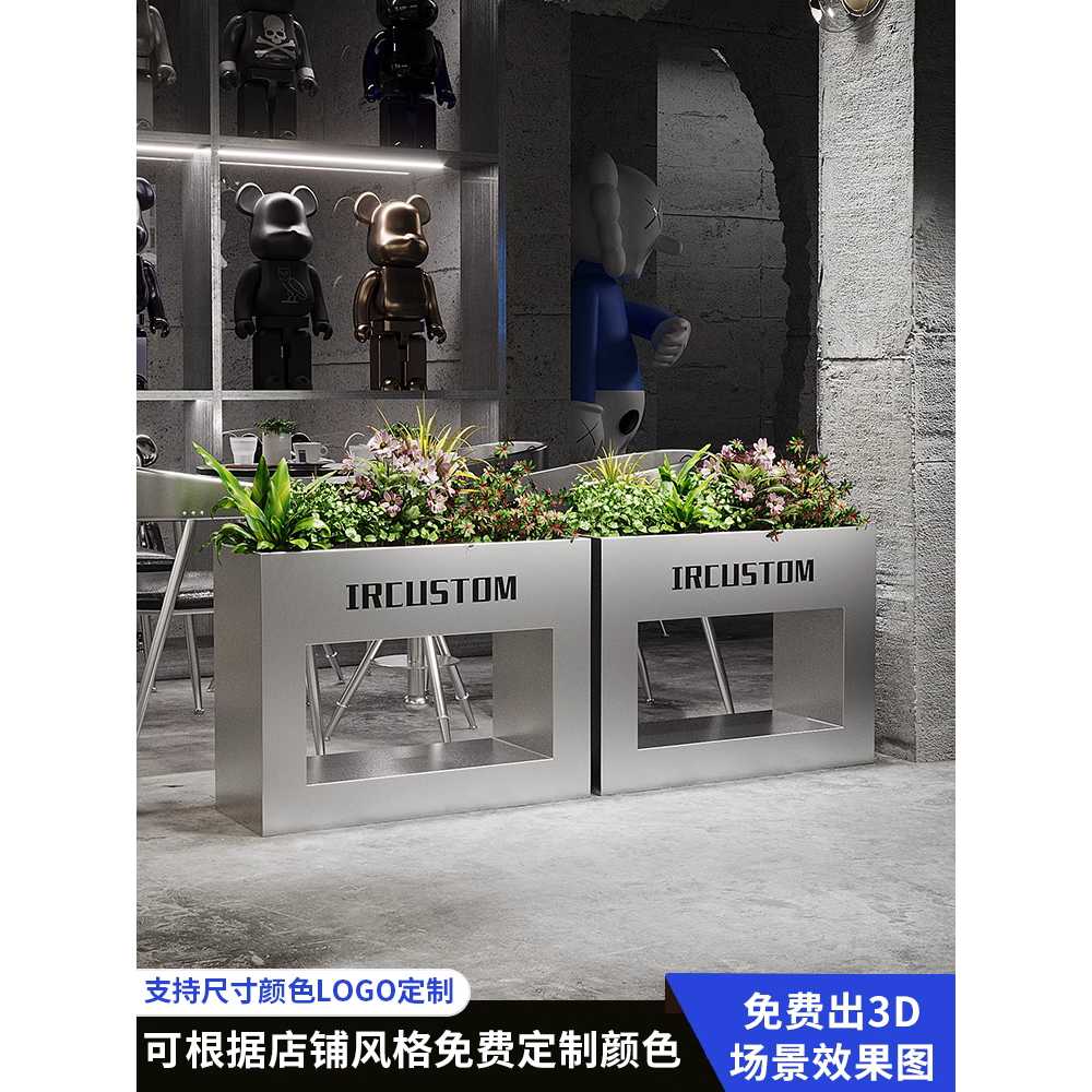 대형 화분 플랜트박스 카페 인테리어용 야외 화단 60x30x60cm - 상세 이미지 2