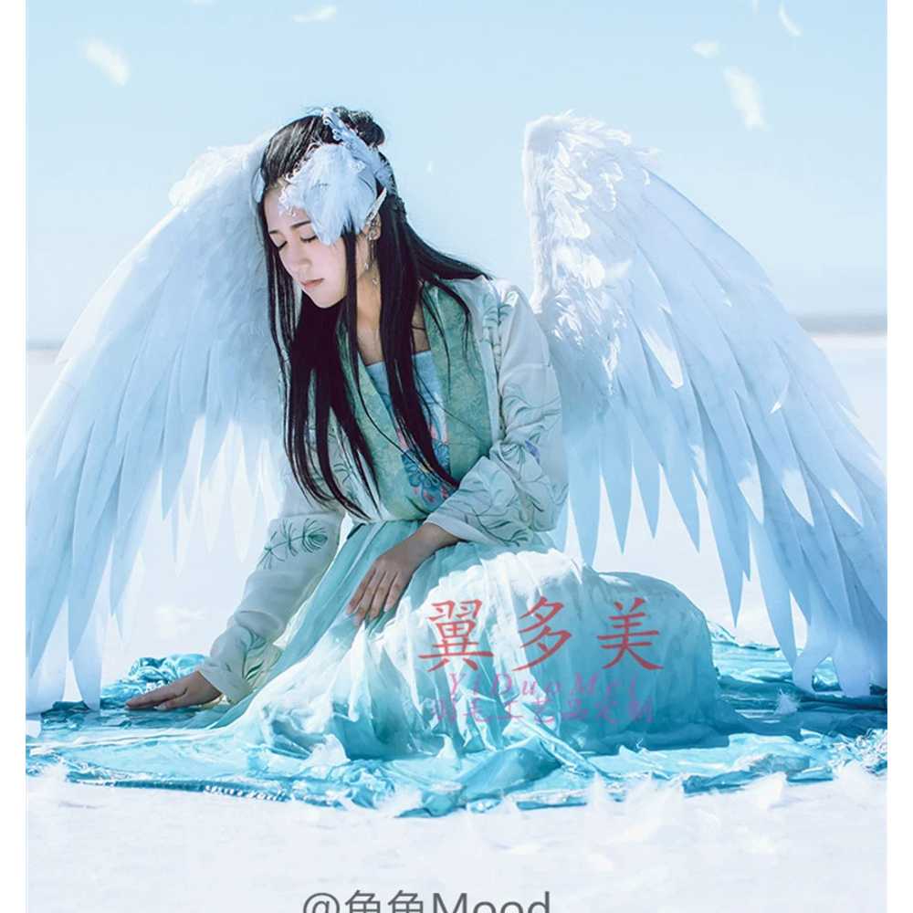 대형 천사날개 연극 코스튬 촬영 깃털 공연 무대 의상 - 상세 이미지 3
