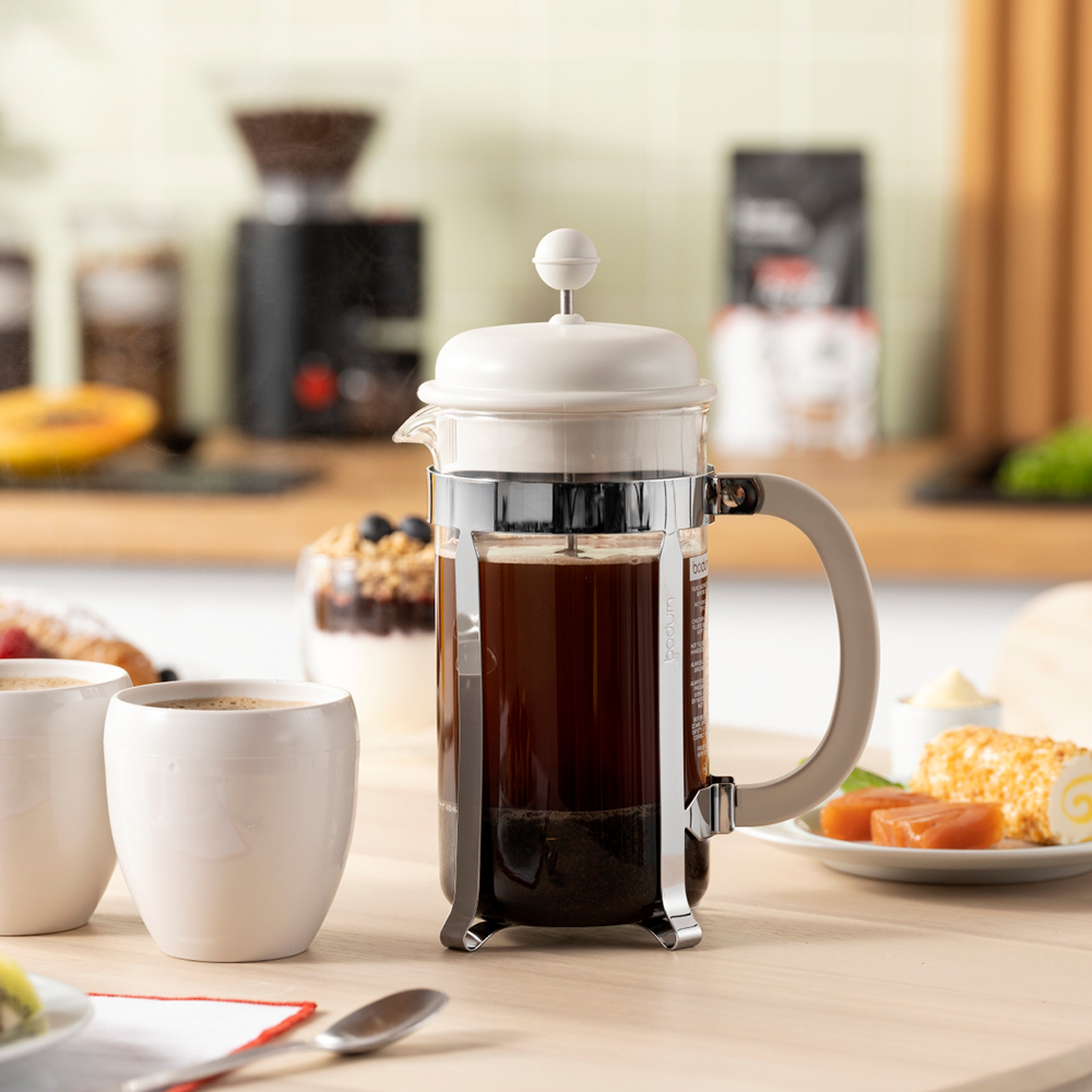 보덤 카페티에라 프렌치프레스 커피메이커 1.0L 8컵 오프화이트 - 상품 이미지