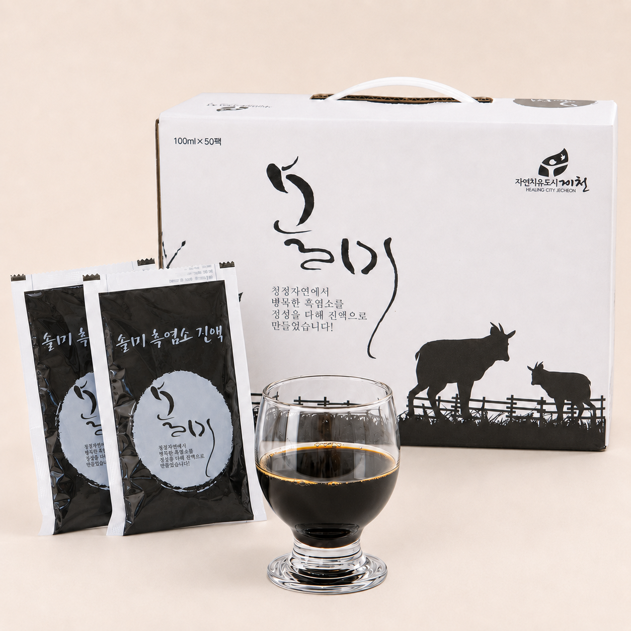 자연방목 흑염소 솔미 흑염소진액 엑기스 여성용 50포, 1개 - 상품 이미지