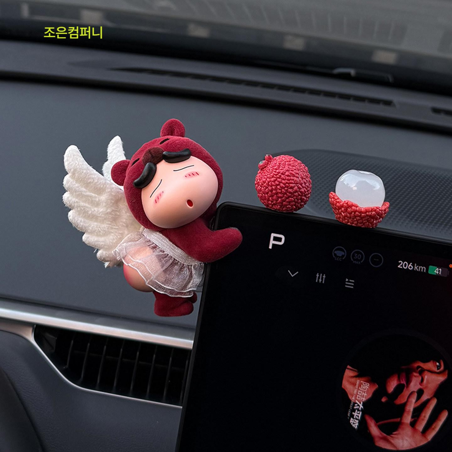 짱구 자동차 장식 인형 미니 피규어 센터 콘솔 화면 대시보드 꾸미기 내부 소품 이어폰 라이트 힙 아메리칸 커피 - 상세 이미지 3