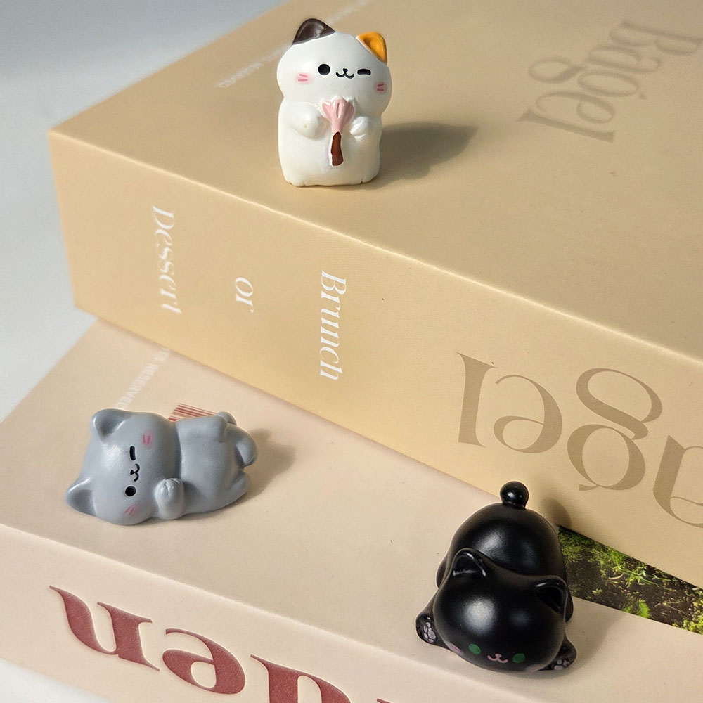 귀여운 캐릭터 고양이 피규어 차량용 대시보드 미니 장식 9P 이미지 6