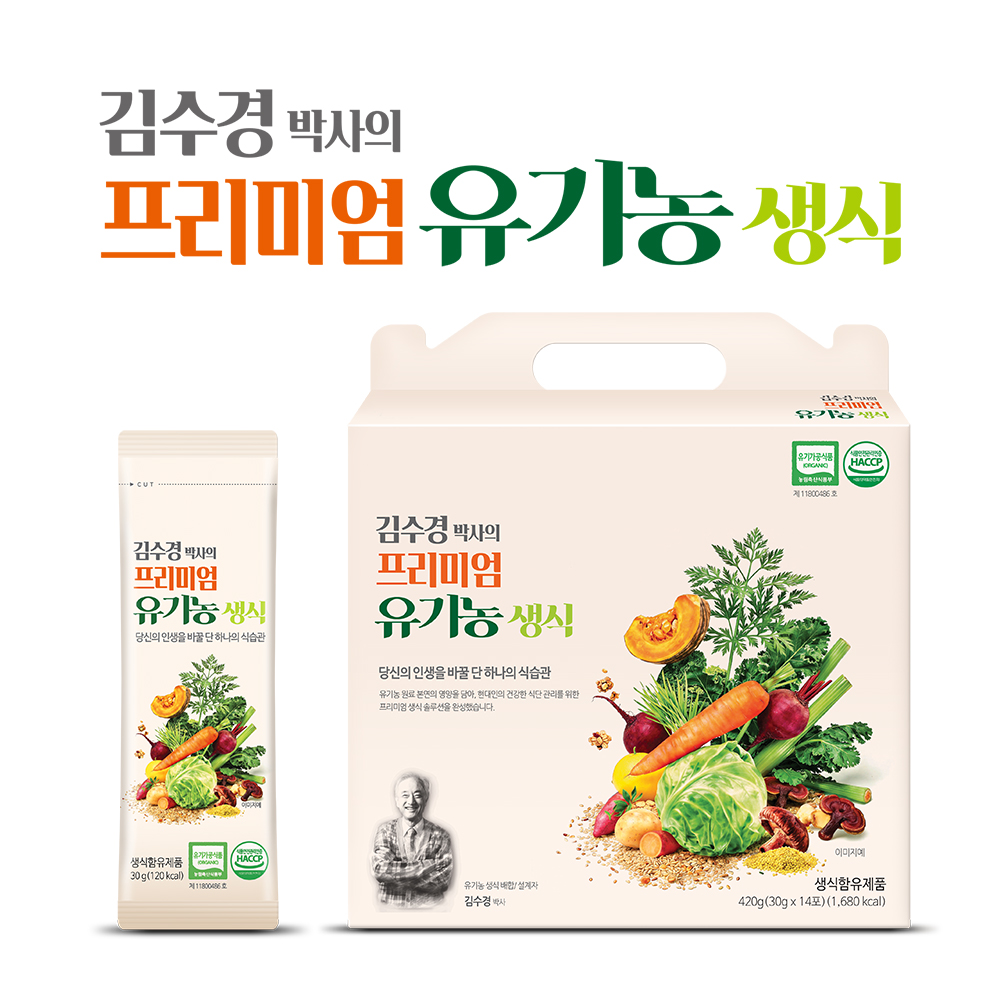 김수경 프리미엄 유기농 생식 선식 30g, 14포, 1개 - 상품 이미지