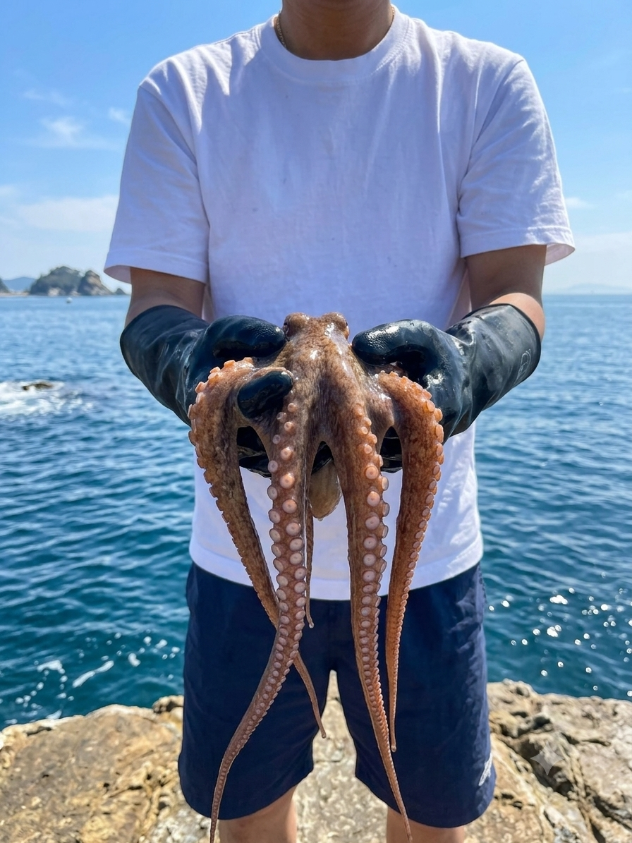 통영 자연산 돌문어 1kg(1~3미)21000원 - 상품 이미지