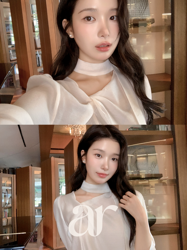 (국내제작) 7부 퍼프 소매 언발 꼬임 타이세트 블라우스 bs8885 이미지 6