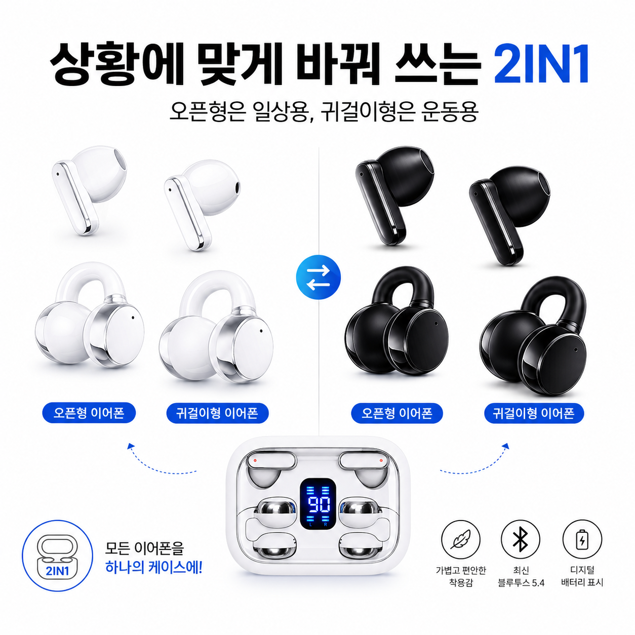 오픈형 귀걸이형 블루투스 이어폰 구매 전 확인사항과 정보 확인 방법 상품 이미지