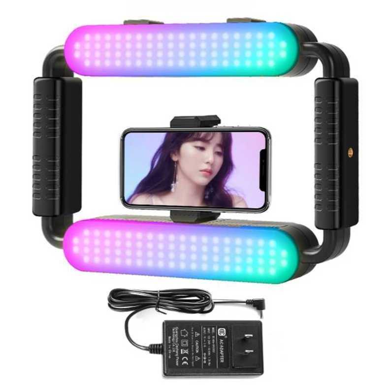 쇼츠 촬영장비 폰거치대 LED 조명 방송 작업용 거치대 - 상품 이미지