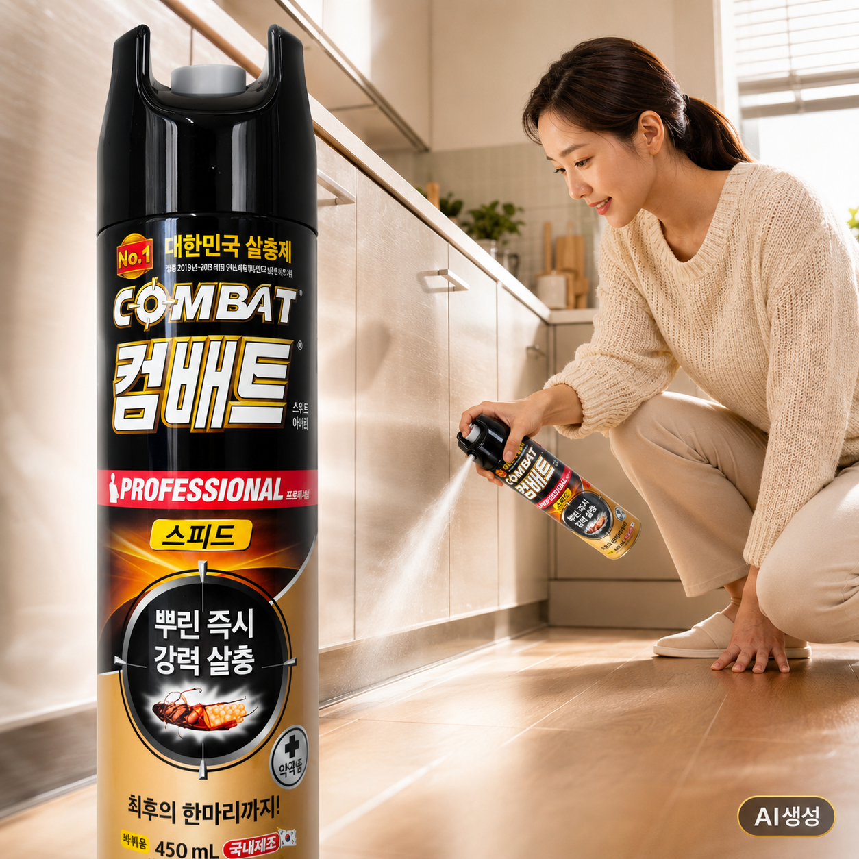 컴배트 맥스 프로페셔널 스피드 에어졸 파워 바퀴벌레약 바퀴벌레 퇴치법 퇴치약 - 상세 이미지 2