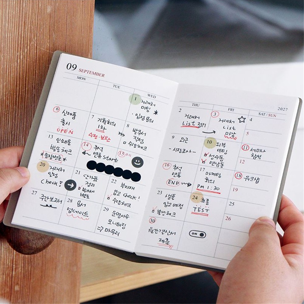 2027년 다이어리 수첩 업무용 27년 A6 포켓 월간 미니 2027 오피셜 핸디 이미지 7