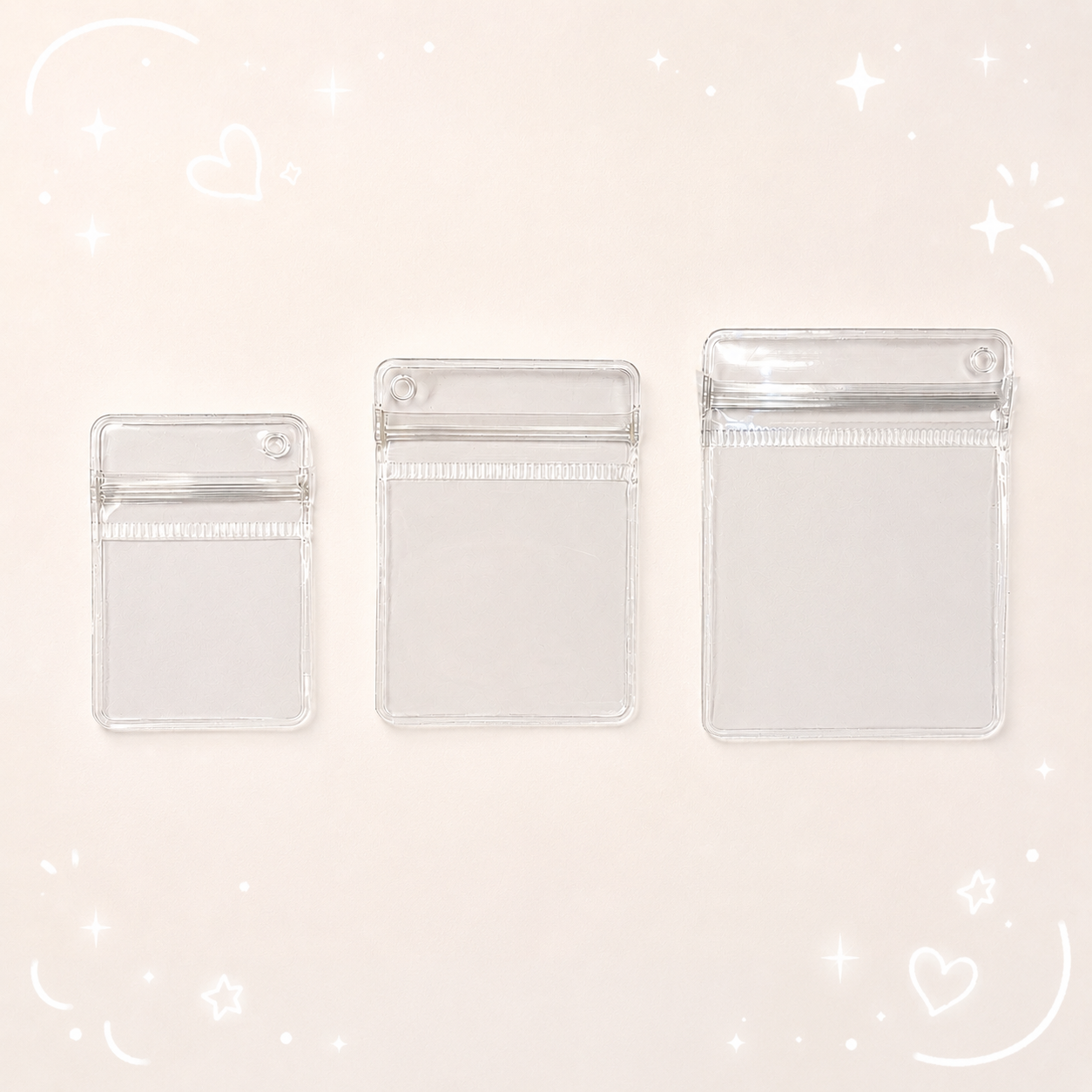 pvc 가챠 파우치 키링 투명 비닐 데코덴 비즈 말랑이 스퀴시 슬랑이 폰꾸 가꾸 백꾸 - 상세 이미지 2