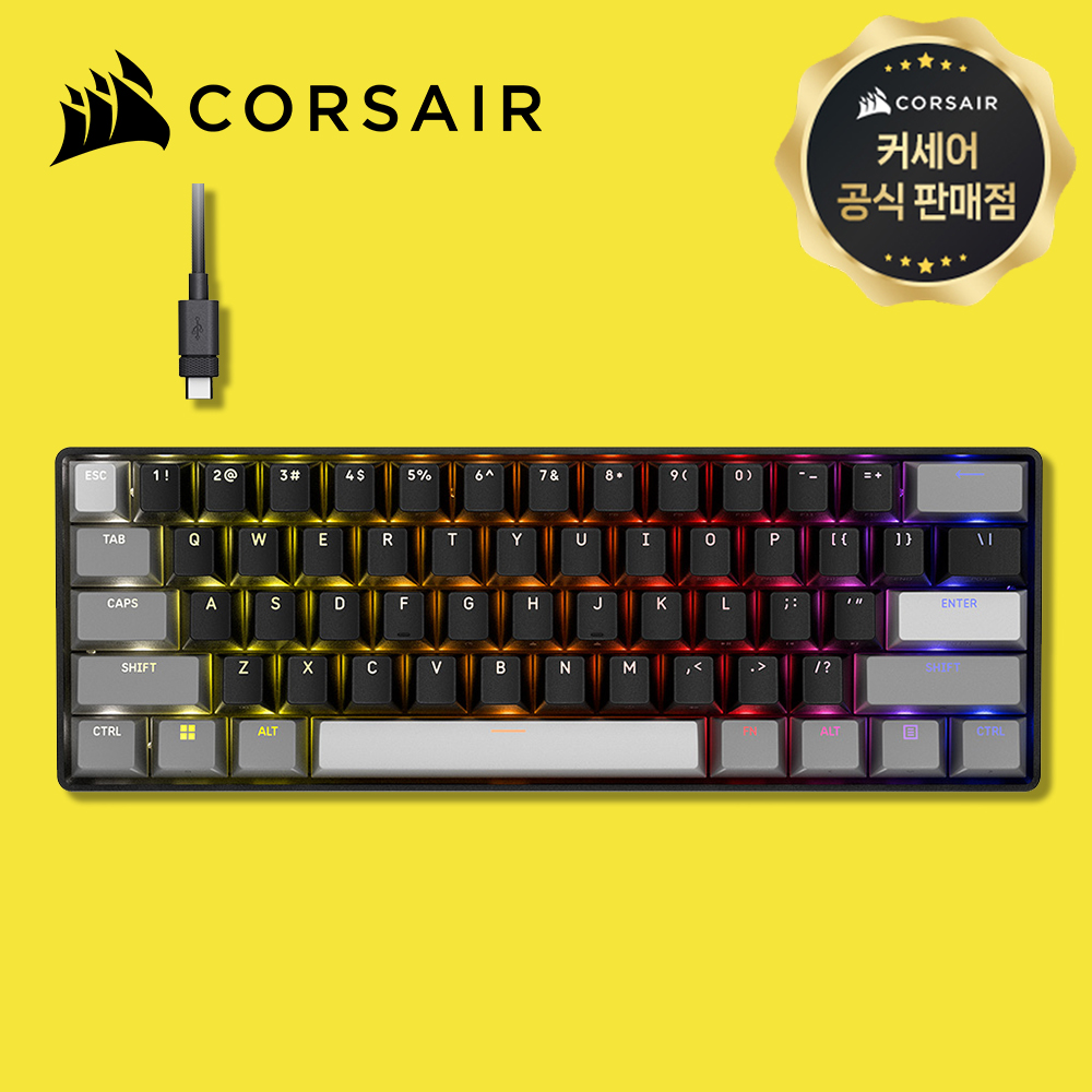 [국내정발] 커세어 클리퍼 PRO 미니 게이밍키보드 블랙, MGX 자석축 - 상품 이미지