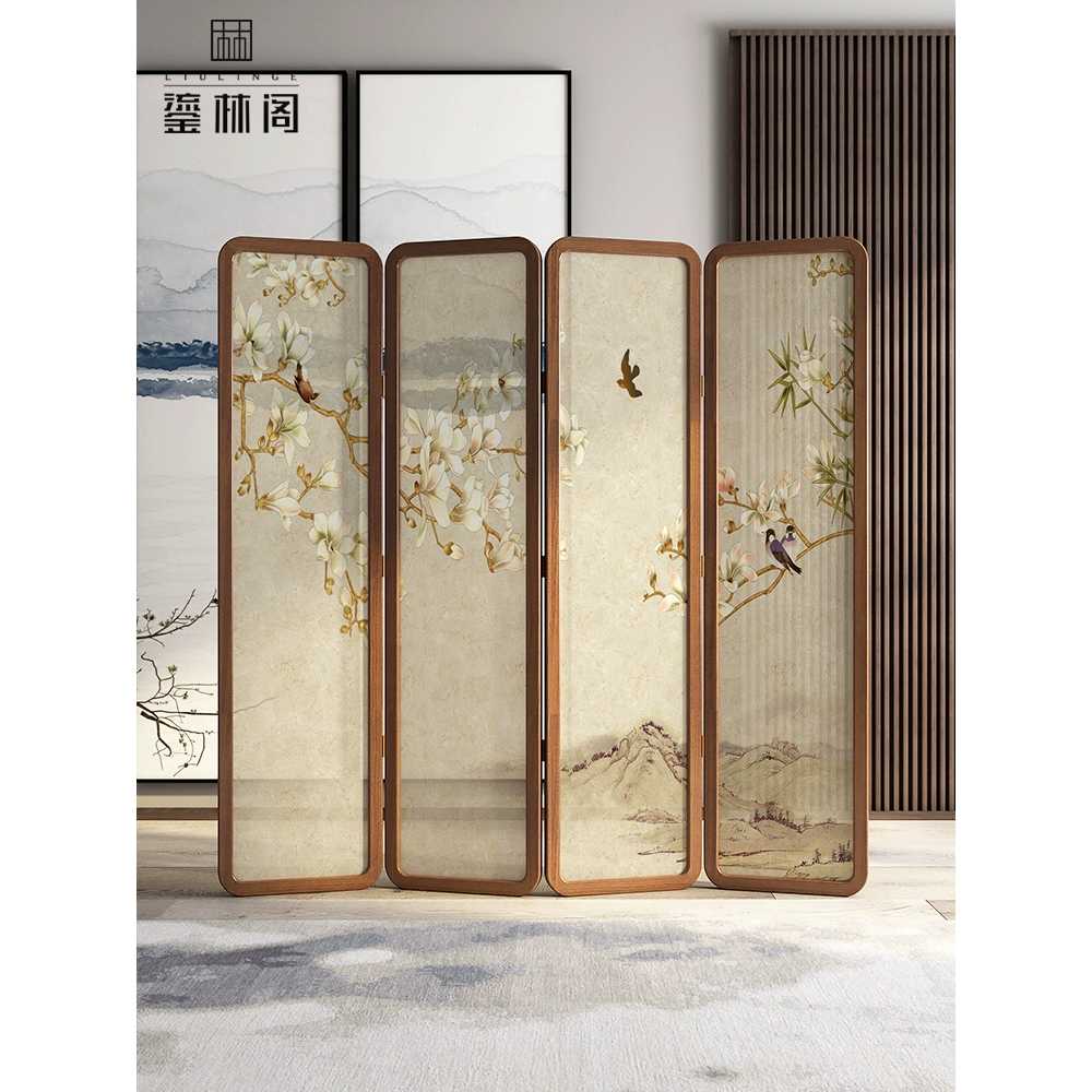 병풍 자수 차례 접이식 파티션 제사 민화 차례 5팬 스타일 13 - 상세 이미지 2