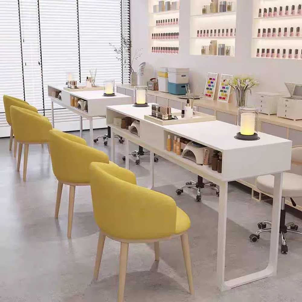 네일아트 책상 매니큐어 시술대 뷰티 작업대 테이블 80cm 흰색 80cm 번짐 없음 - 상세 이미지 3