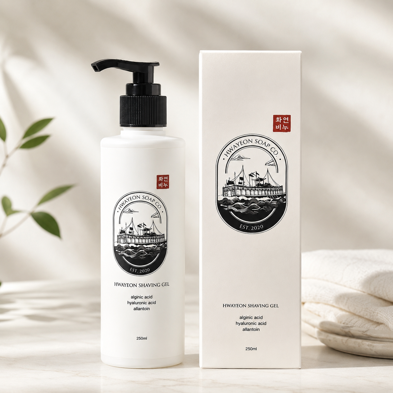 화연 무향 쉐이빙젤 미역 알긴산 촉촉하고 매끈하게 떡짐없는 면도감 셰이빙젤 250ml