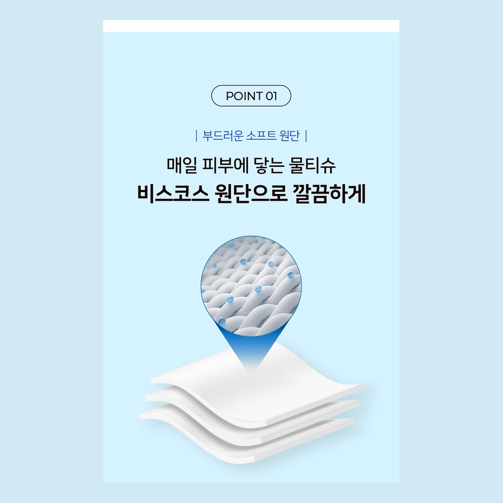 휴대용 위생 세트 미니 물티슈 8매 8팩 + 미용티슈 40매 8팩 이미지 7