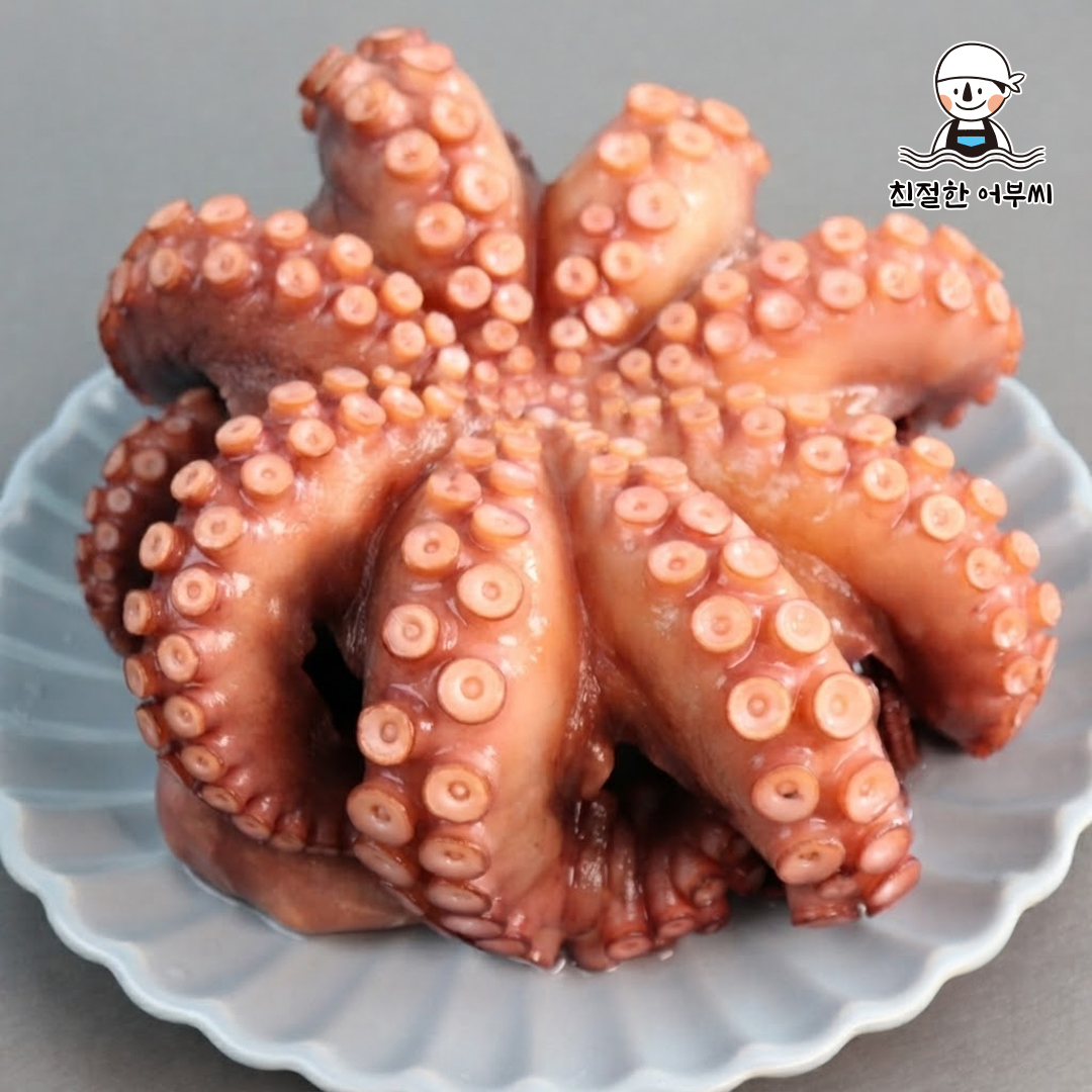 문어 돌문어 자숙 숙회 냉동 제수용 손질 수산물이력제 친절한어부씨 1kg, 1개