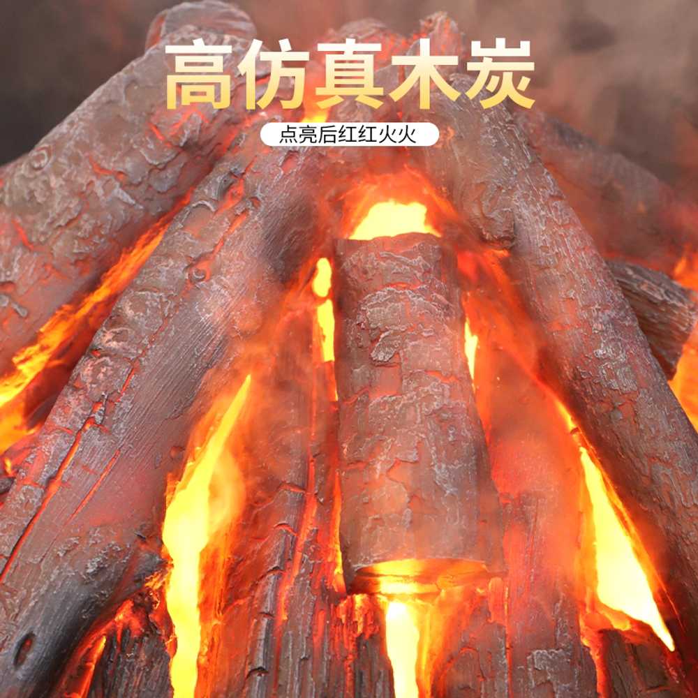 원형 화로 가습기 벽난로 분무 장식 숯 모양 스프레이 - 상세 이미지 5