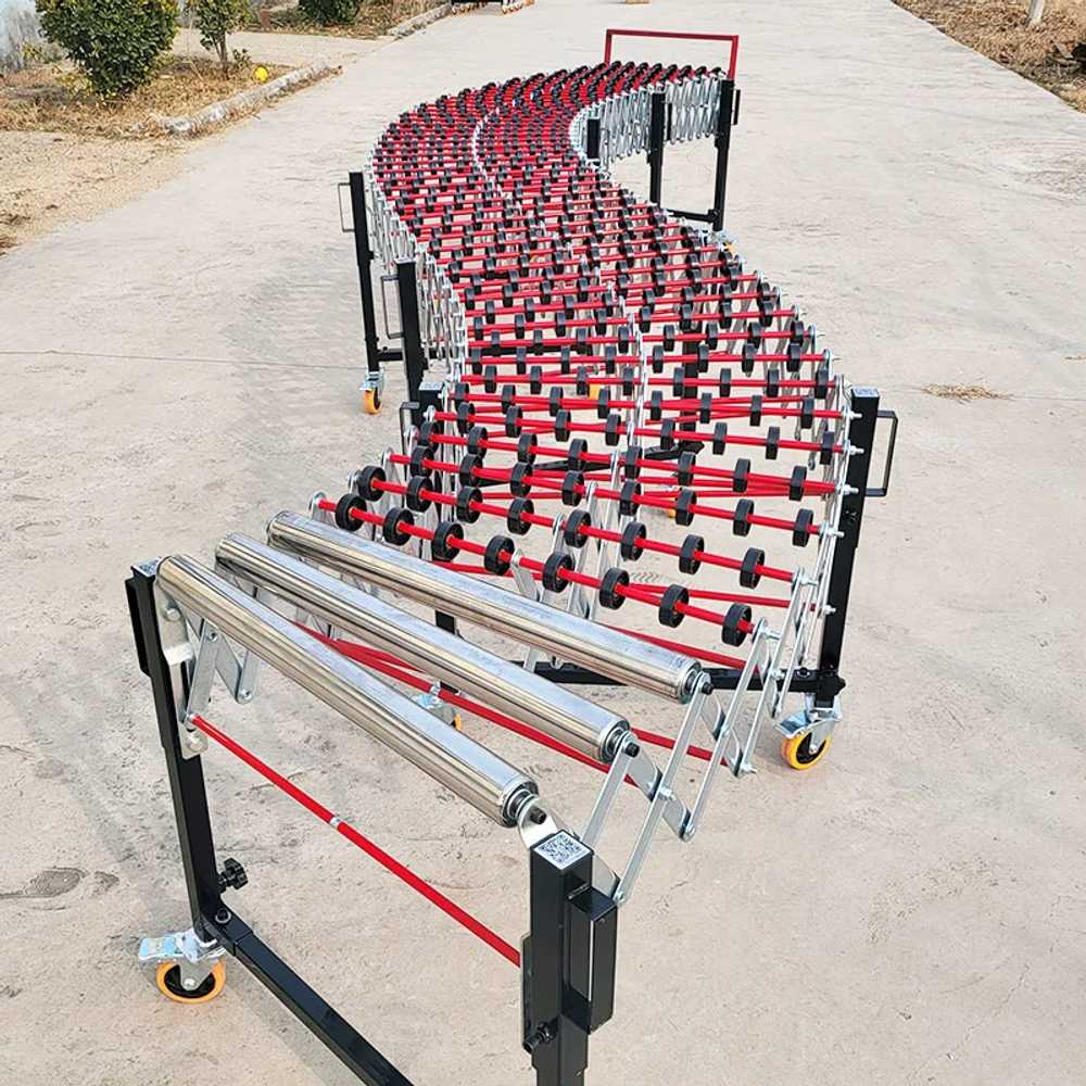 컨베이어레일 자바라 물류 창고 하역 무동력 컨베어 휠 60cm - 상세 이미지 4
