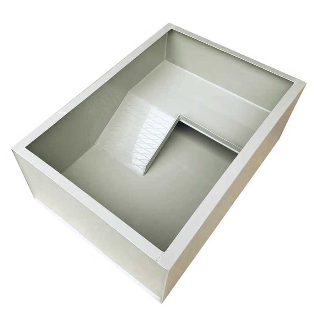 거북이 사육장 오픈형 반수생 애완용 용품 60x40x25 케이지 측면배수 - 상품 이미지