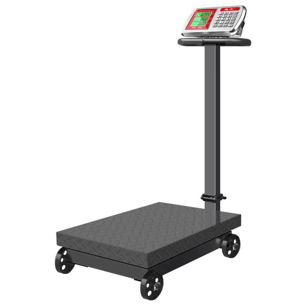 전자 저울 접이식 휠 이동식 용품 플랫폼 전자 무게 계측기 150kg - 상품 이미지