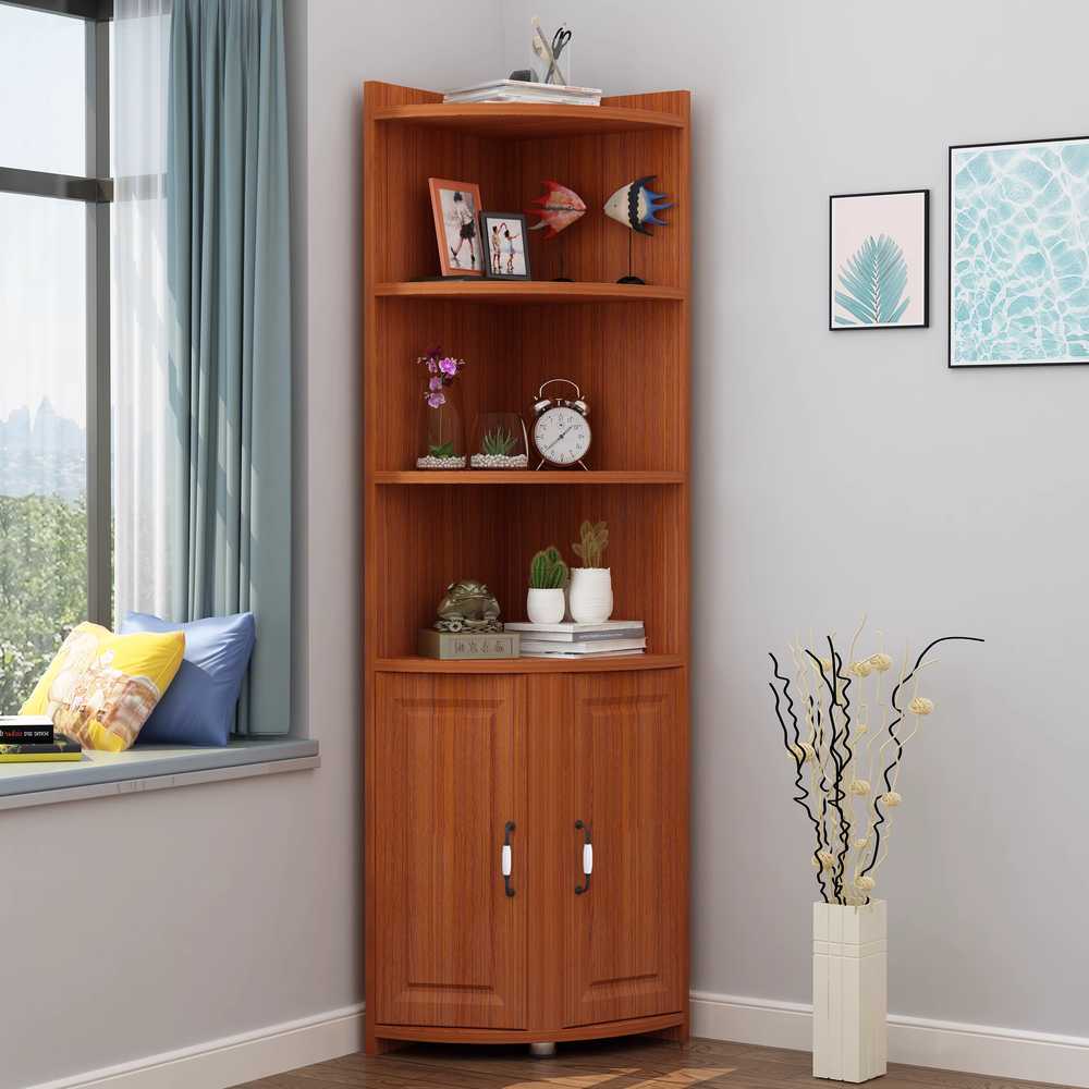 틈새 코너 수납장 공간활용 원룸 용품 수납 거실 장식장 40x40x186 - 상세 이미지 4