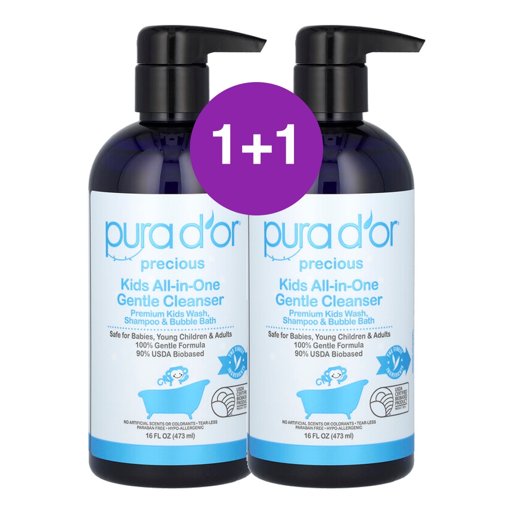 Pura Dor 어린이용 올인원 젠틀 클렌저 473ml, 2개
