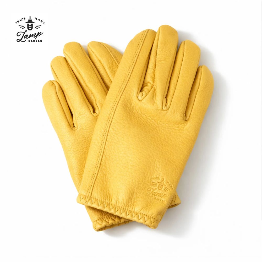 Lamp Gloves 램프 글러브 쇼티 옐로우 소가죽 일본 프리미엄 수제 범용 장갑 - 상품 이미지