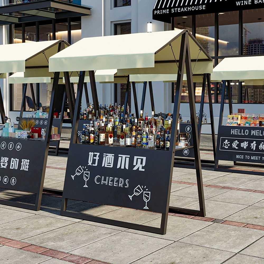 야시장 행사부스 플리마켓 홍보 선반 가판대 행사매대 120cm 이미지 6