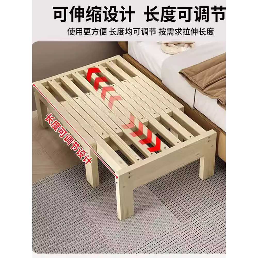 원목 침대 프레임 베드 확장 접이식 평상 깔판 받침대 70cm - 상세 이미지 2