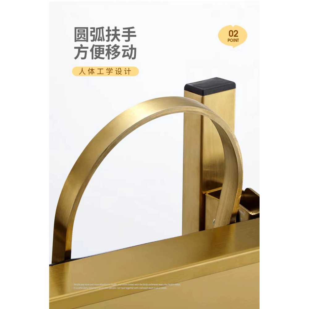 스텐 트롤리 카트 병원 업소용 이동식 웨건 선반 이미지 6